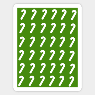 Christmas candy cane green regular decoration pattern Sticker